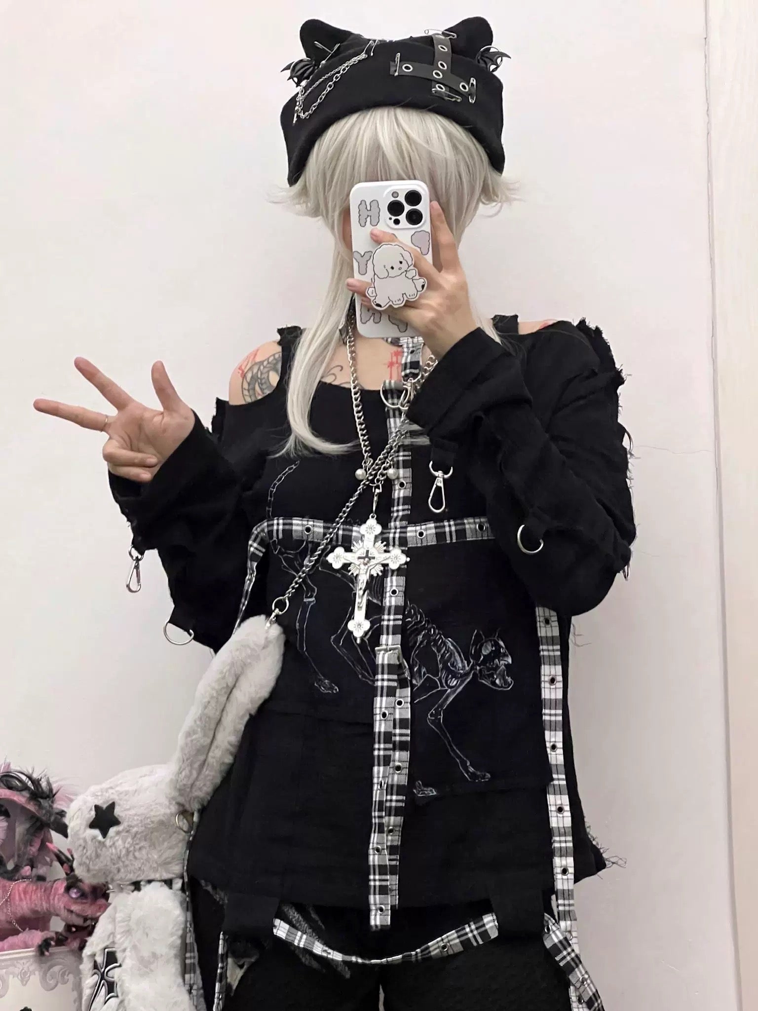 Plaid Paneled Punk Straitjacket