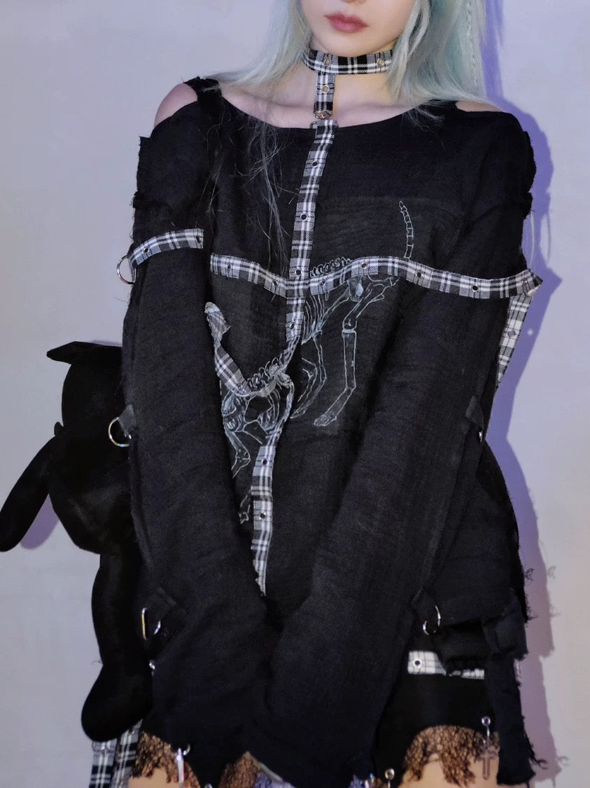 Plaid Paneled Punk Straitjacket