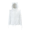 Bubble Cat Oversized Sun Protection Jacket - White