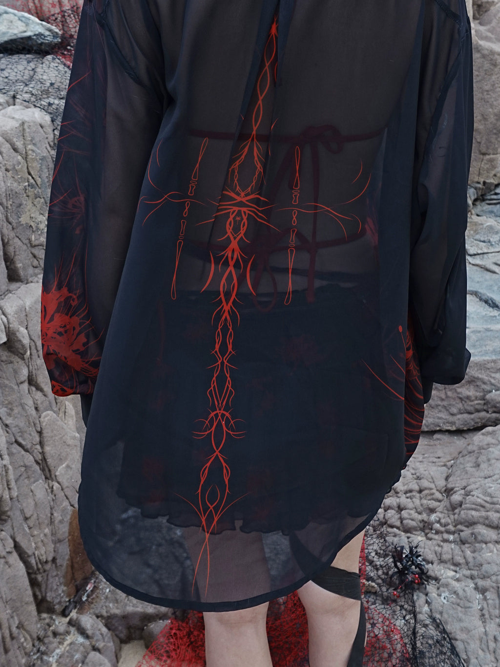 Cross & Spider Lily Oversized Shirt