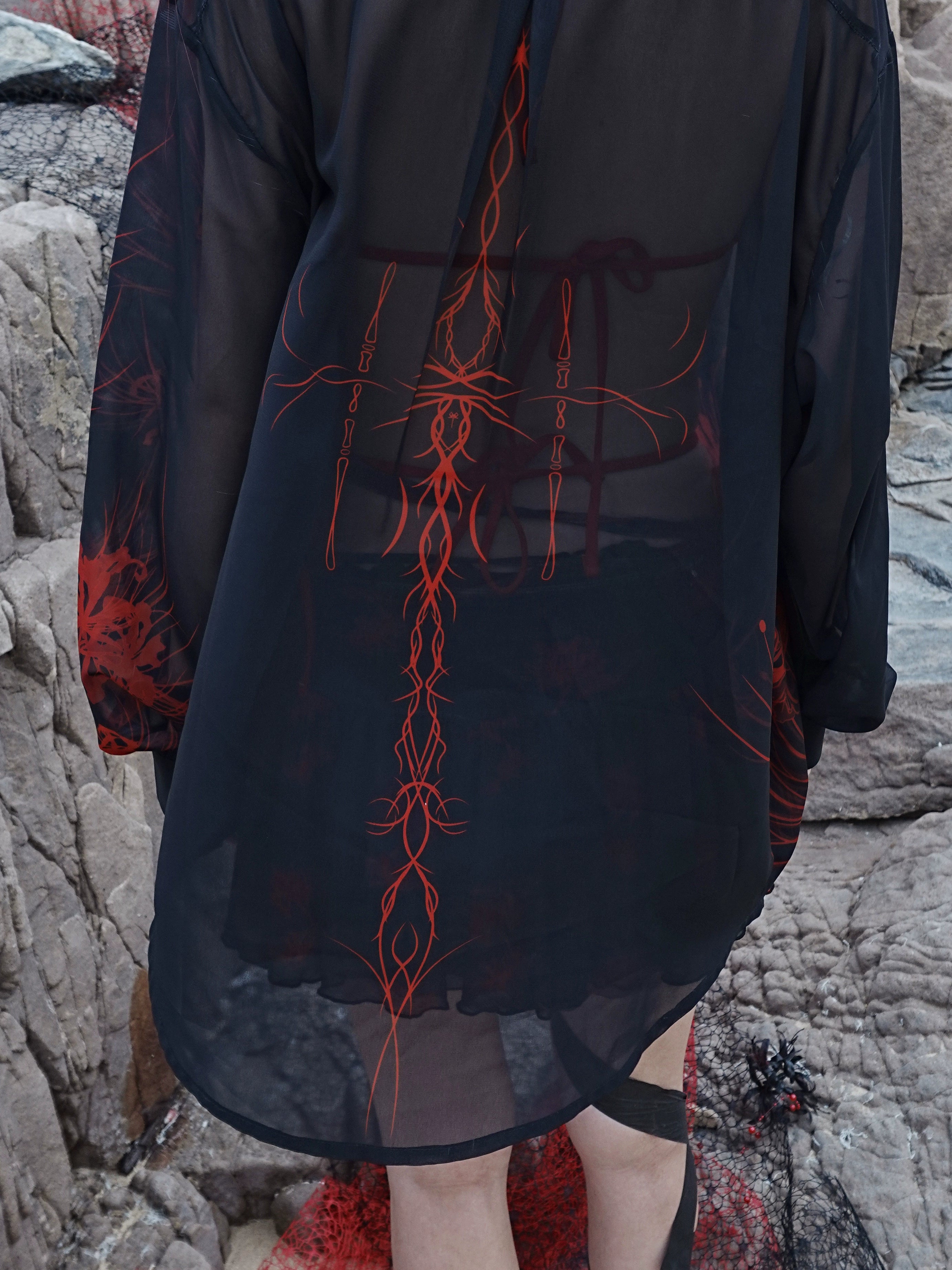 Cross & Spider Lily Oversized Shirt