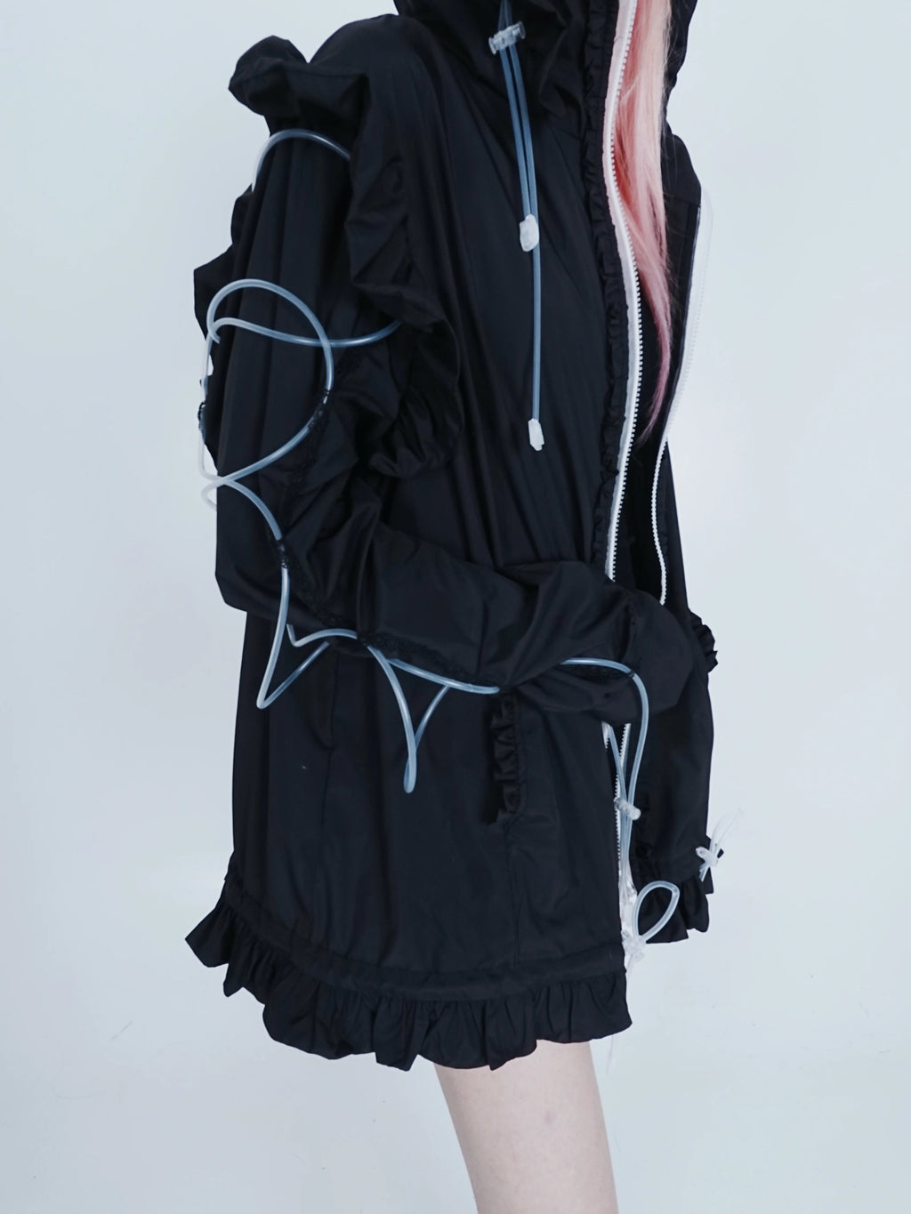 Bubble Cat Oversized Sun Protection Jacket - Black