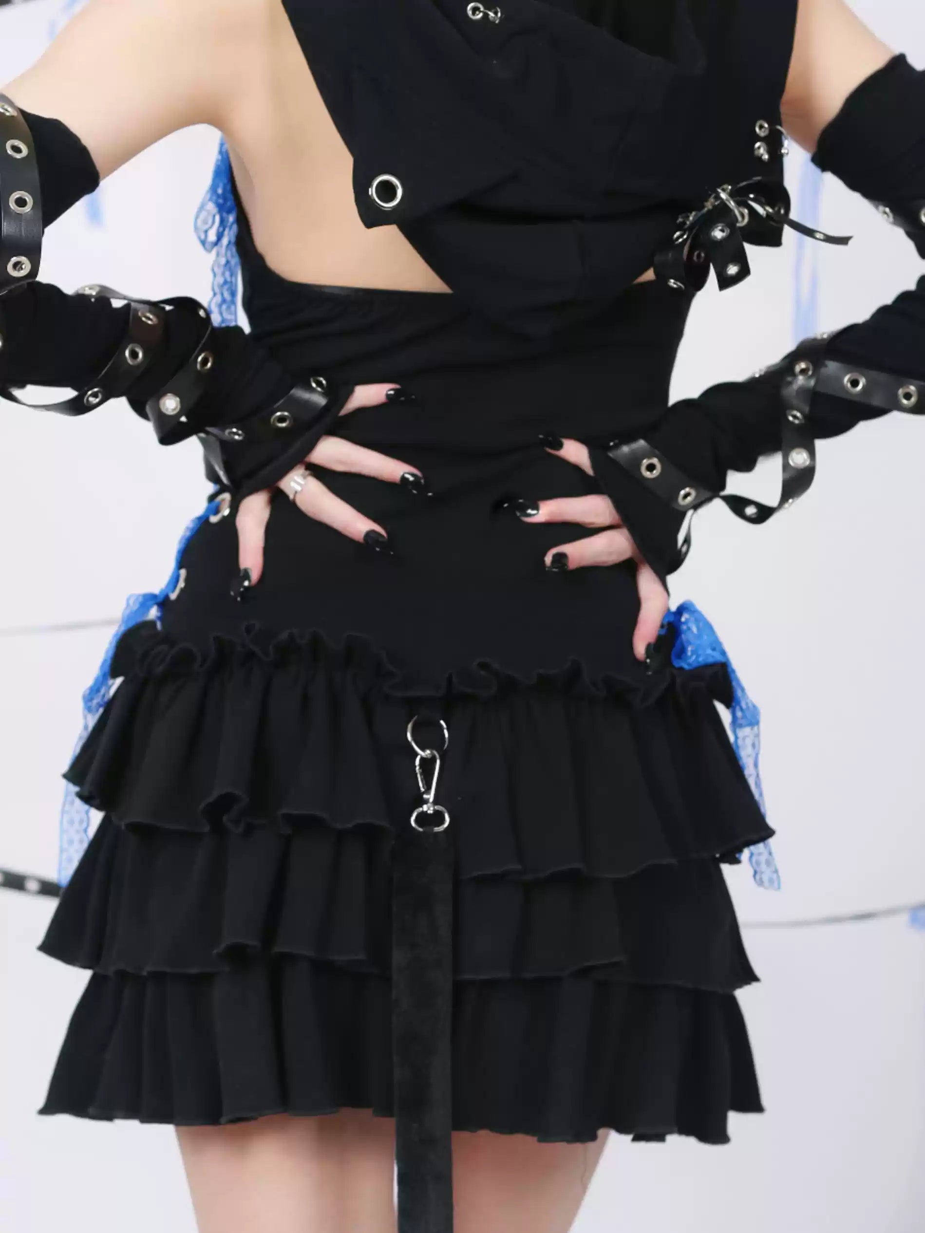 Ninja Cat Hooded Printed Dress