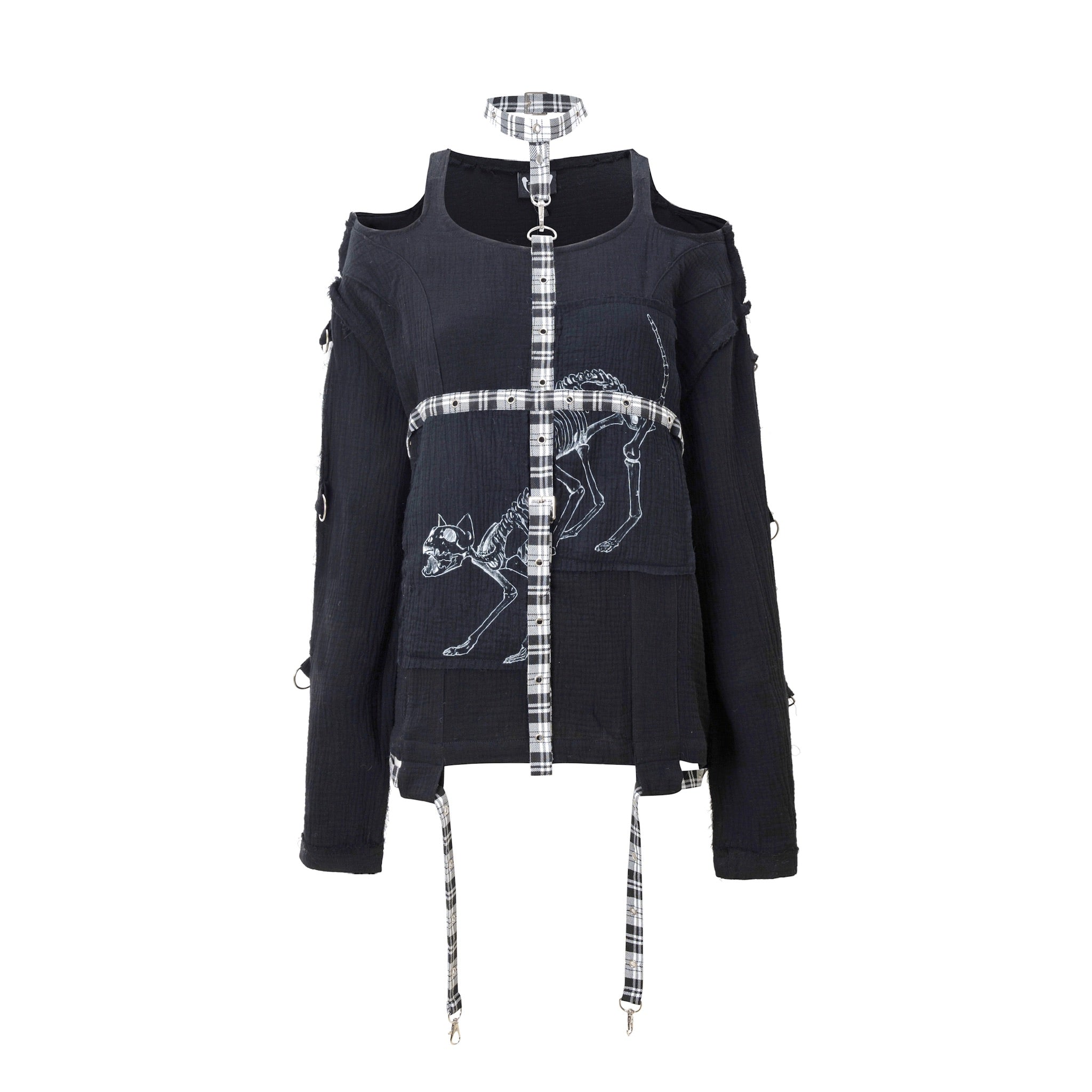 Plaid Paneled Punk Straitjacket