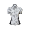 Silver Dragon Patterned Qipao Zip Top