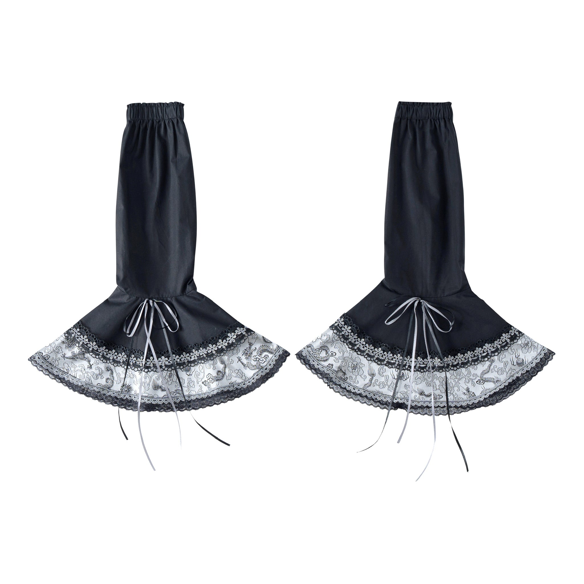 Silver Dragon Patterned Maid Dress Set