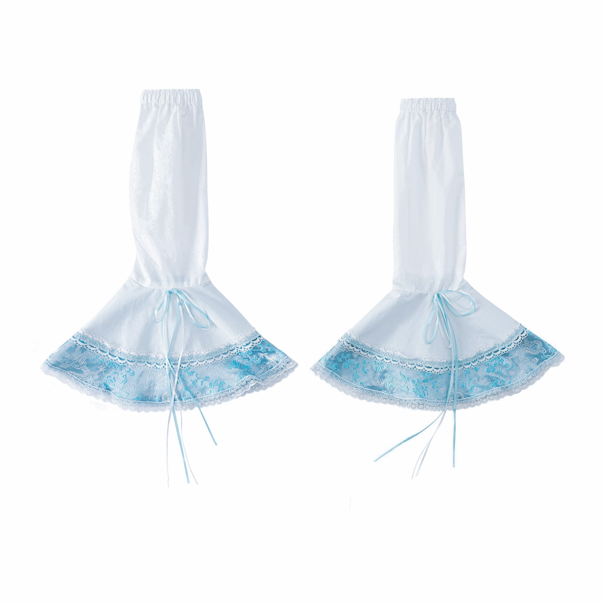 Aqua Dragon Patterned Maid Dress Set