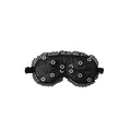 Eyelet Strap Decorated Lace Eye Mask - Black-Black