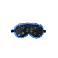 Eyelet Strap Decorated Lace Eye Mask - Black-Indigo