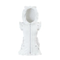 Bubble Cat Ruffle Hooded Vest - White